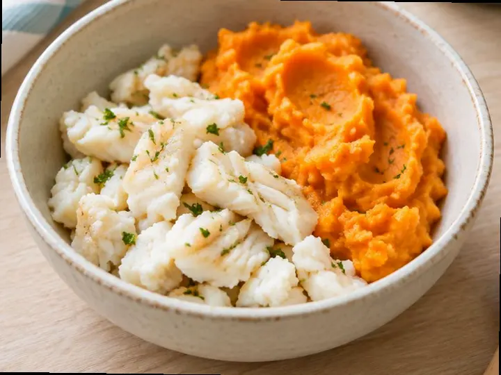 Little Fish & Sweet Potato Mash (Tiv style) — The finished dish