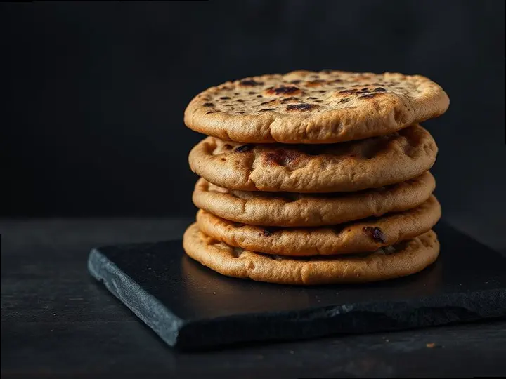 Millet & Sorghum Flatbread — The finished dish