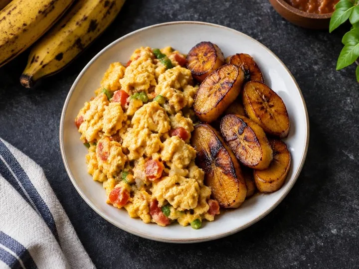 Soft Plantain & Egg Scramble (Yoruba style) — The finished dish