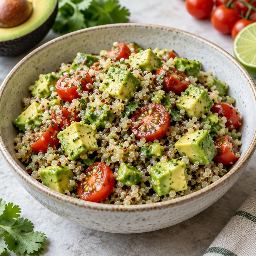 Quinoa & Avocado Salad — The finished dish