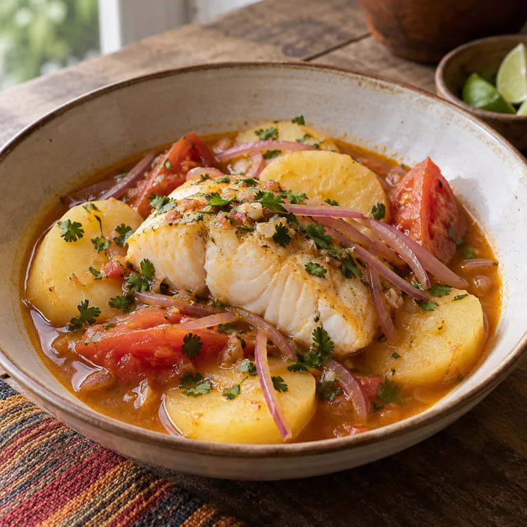 Sudado de Pescado with Potato — The finished dish