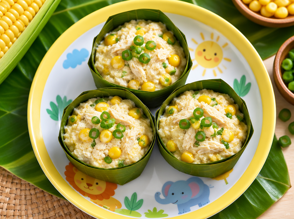 Steamed Chicken & Corn Cups (Tagalog style) — The finished dish