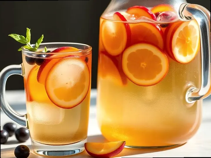 Tagalog Pear & Ginger Iced Tea — The finished dish