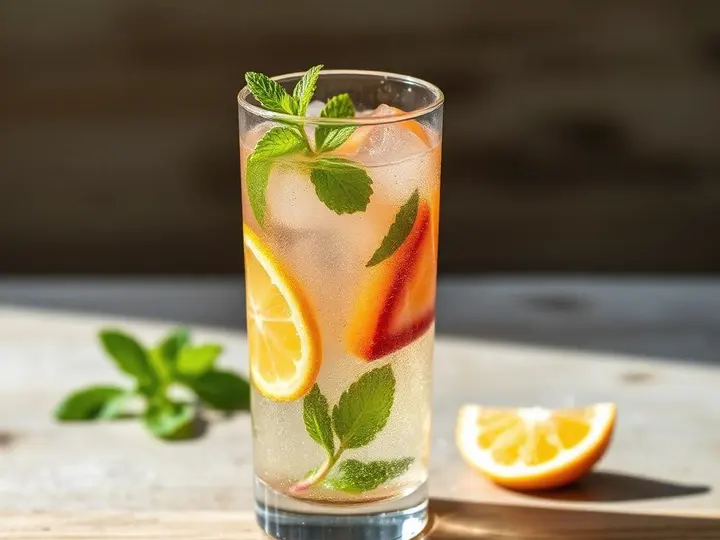Alentejano Quince Herb Spritz — The finished dish