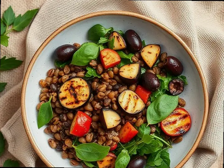 Andean Quinoa & Roasted Pepper Bowl — The finished dish