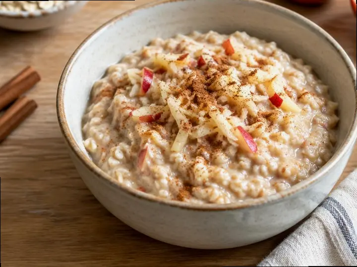 Soft Oat & Apple Porridge (Romanian style) — The finished dish