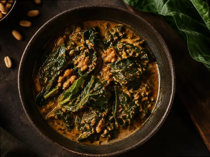 Isombe Cassava Leaves — The finished dish