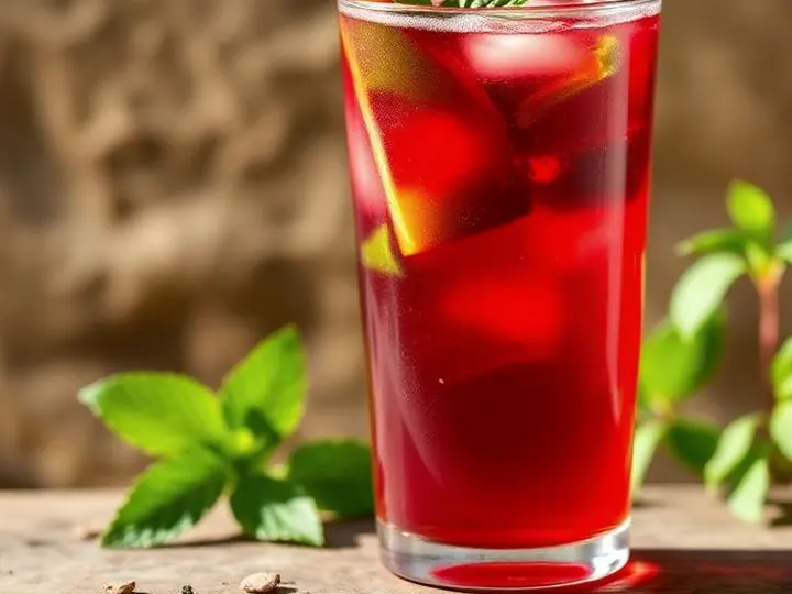 Iced Zobo Hibiscus & Ginger Infusion — The finished dish