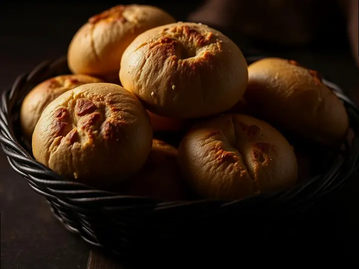 Taro Flour Rolls — The finished dish