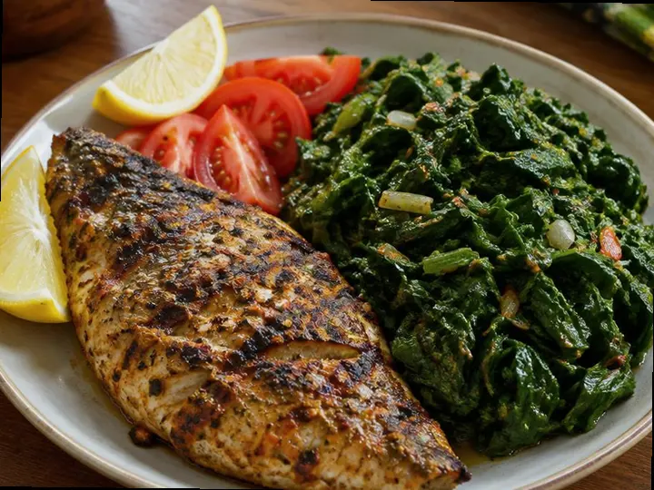 Cassava Leaf & Fish — The finished dish