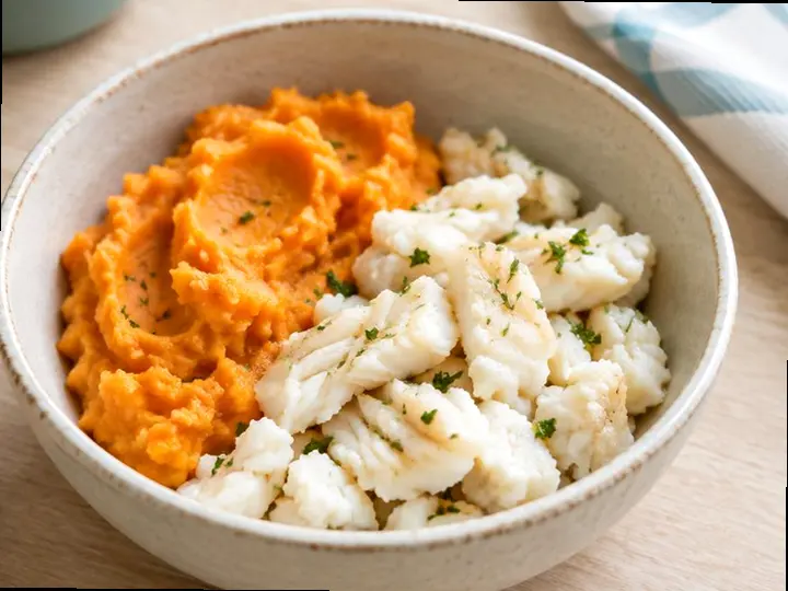 Little Fish & Sweet Potato Mash (Zulu style) — The finished dish