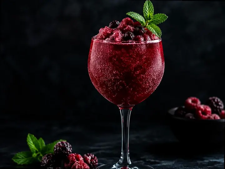 Catalan Bilberry Slushie — The finished dish
