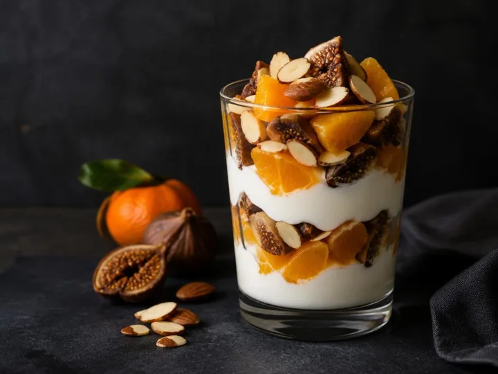 Orange Fig Parfait — The finished dish