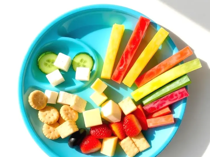 Rainbow Veggie Skewers (Maroon style) — The finished dish