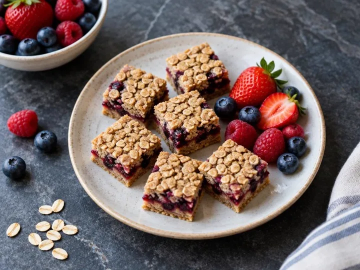 Mini Oat & Berry Bars (Swedish style) — The finished dish