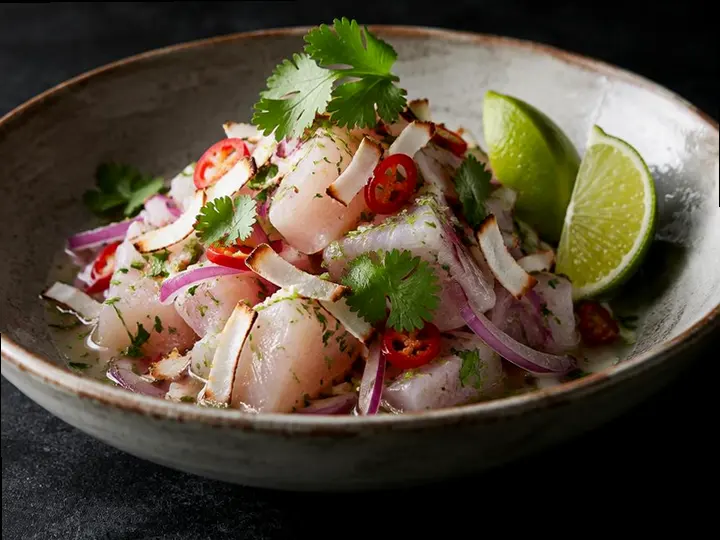 Poisson Cru — The finished dish
