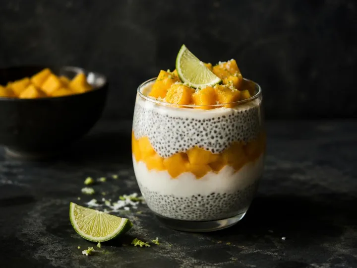 Mango Chia Parfait — The finished dish