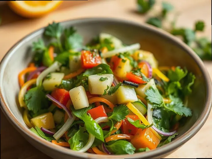 Nam Prik Ong with Crudites — The finished dish