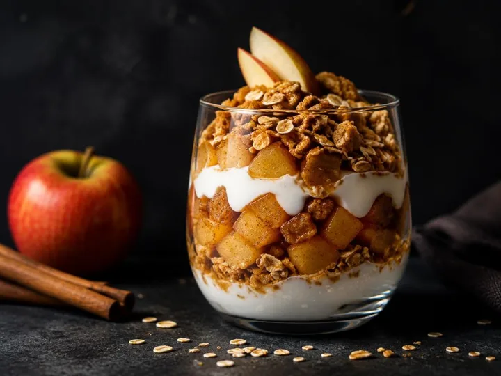 Apple Crumble Parfait — The finished dish