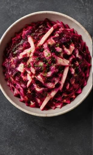 Beetroot & Apple Slaw — The finished dish
