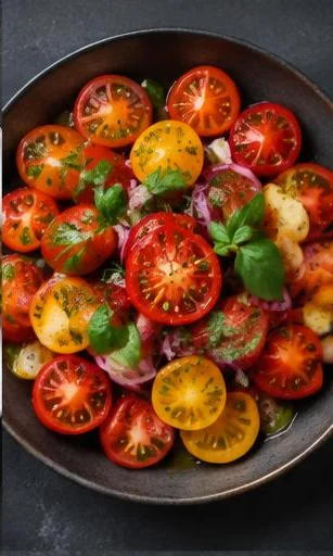 Isle of Wight Tomato Salad — The finished dish