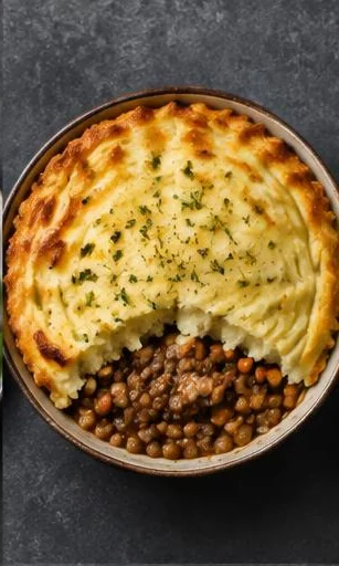 Lentil Shepherds Pie — The finished dish