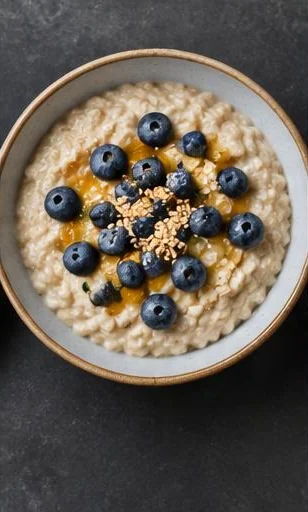 Scottish Oat & Berry Porridge — The finished dish
