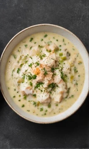Smoked Haddock & Leek Chowder — The finished dish