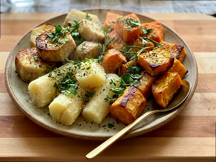 Steamed Chayote & Chicken — The finished dish